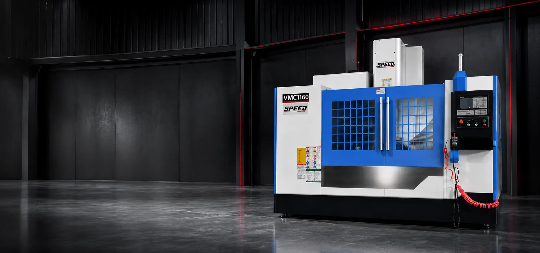Centro de usinagem CNC New Way VMC 1160 em ambiente industrial